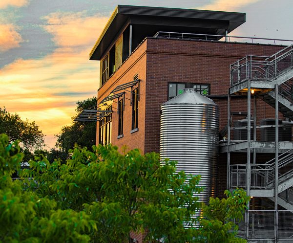 Sunset coffee building in houston