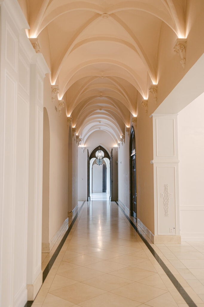 Beautiful architecture in the halls at Chateau Nouvelle