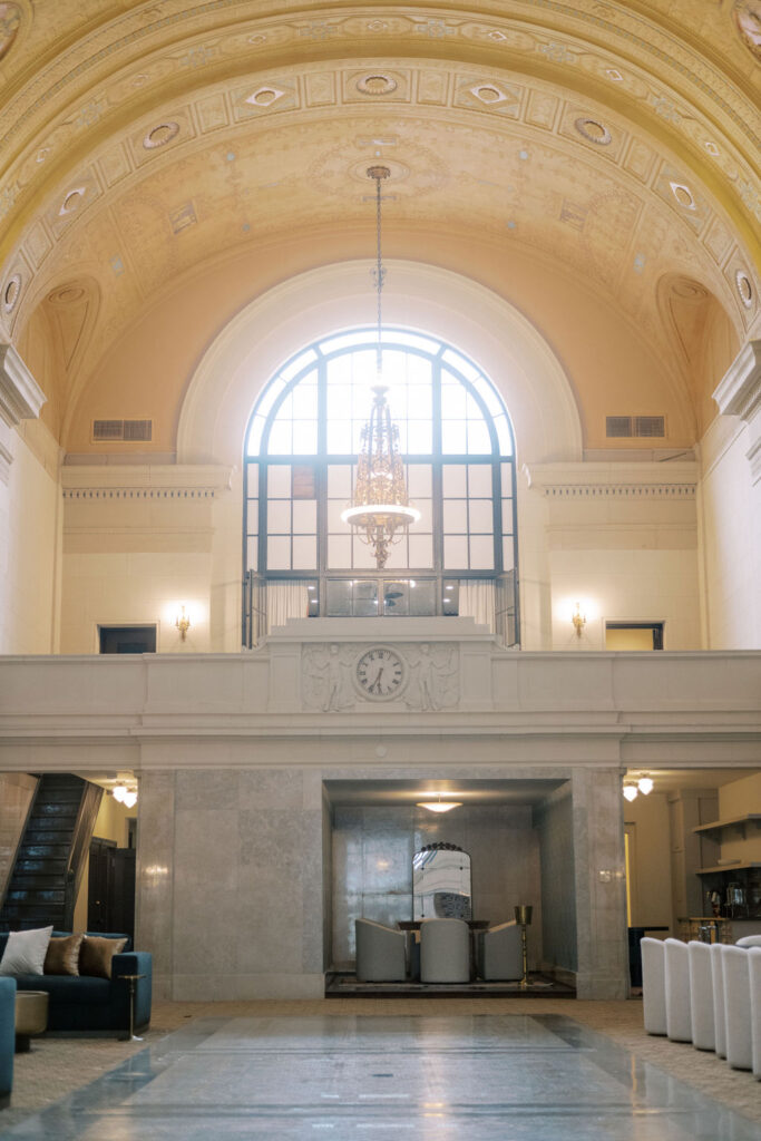 inside the galveston city national bank museum wedding venue