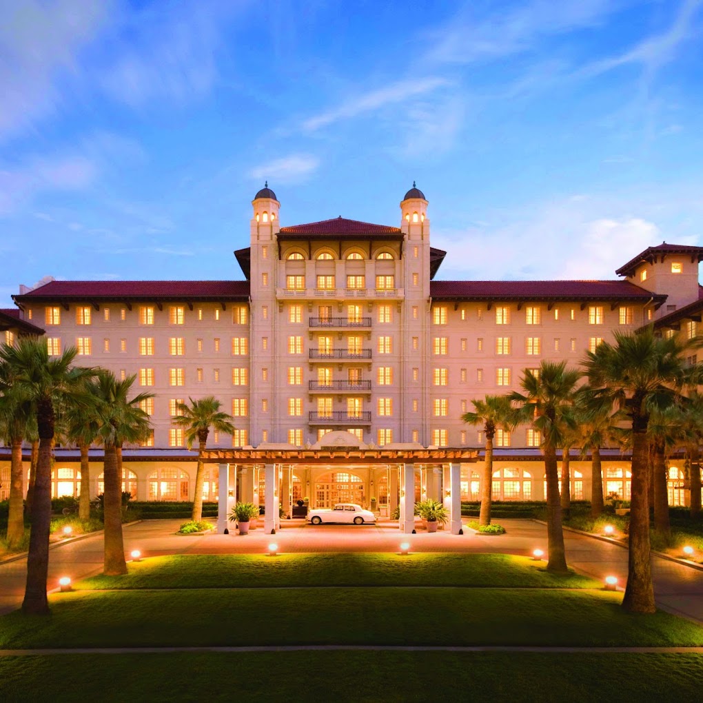 exterior of the grand galvez hotel in galveston