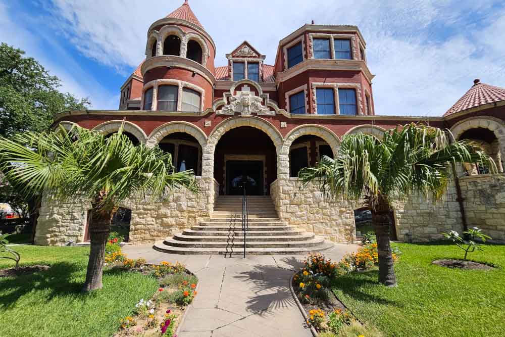 Front of moody mansion in galveston texas