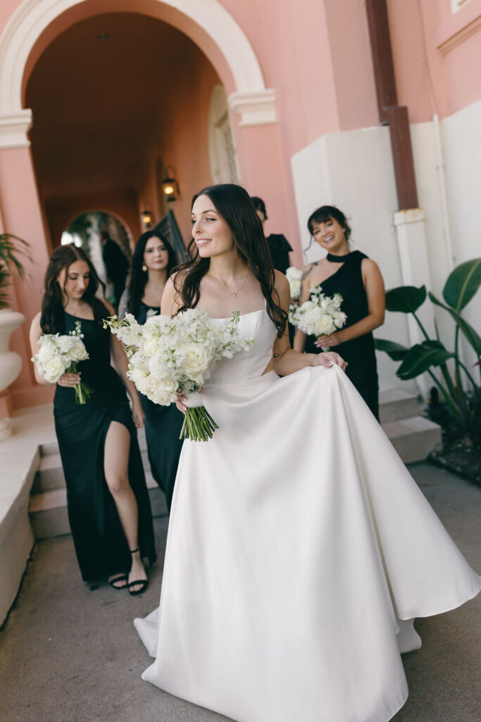 Bride with her Bridesmaids at Grand Galvez