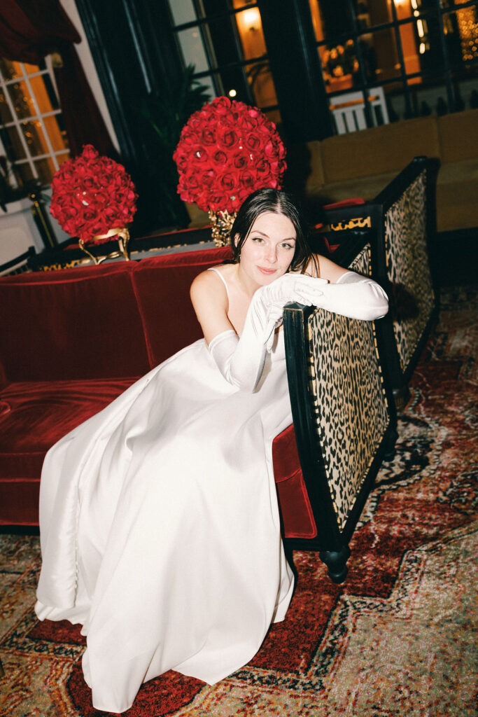 Bride at a Wedding Reception at Grand Galvez