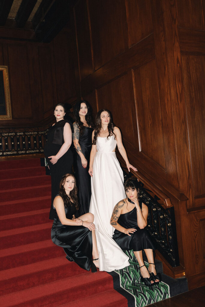 Bride with her Bridesmaids at Grand Galvez