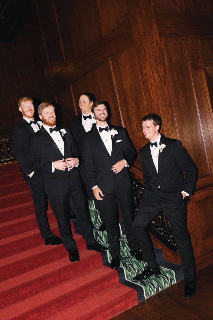 Groom with her Groomsmen at Grand Galvez