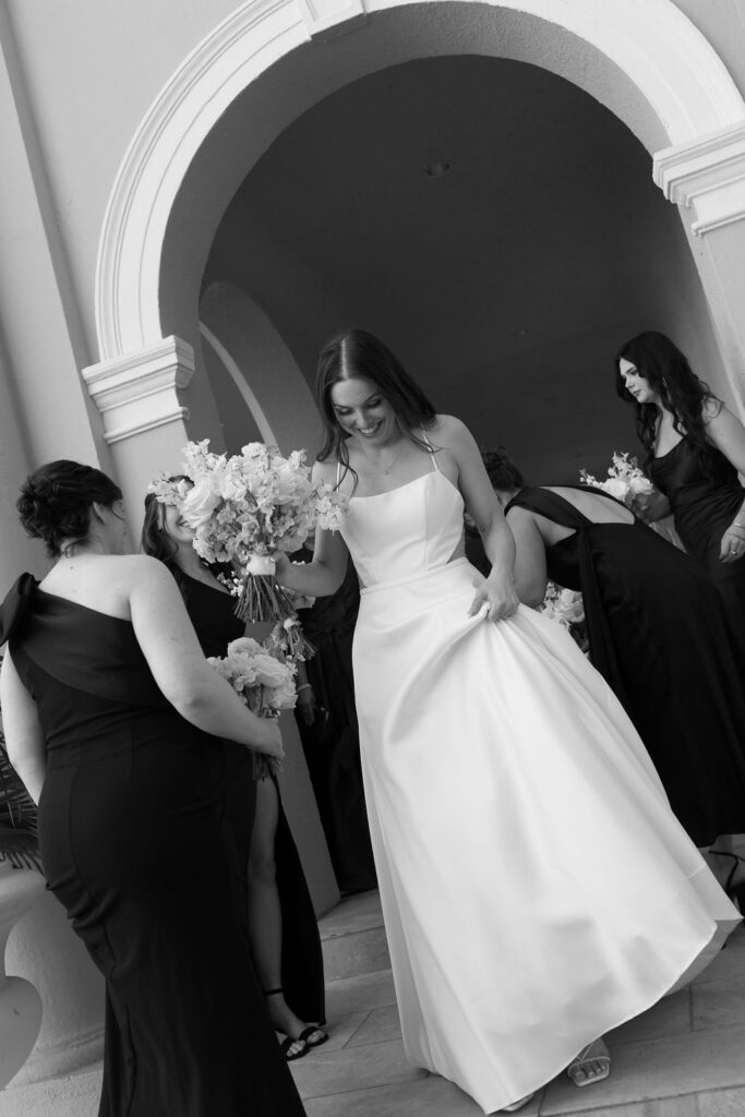 Bride with her Bridesmaids at Grand Galvez